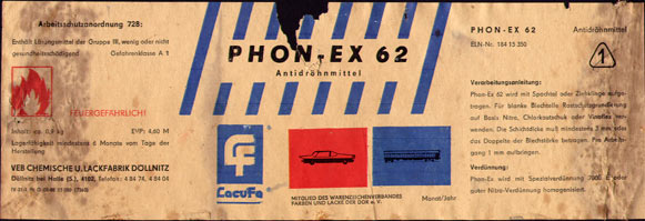 Bild:PHON-EX 62 gesamtes Etikett